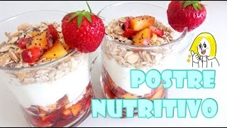 POSTRE SALUDABLE CON YOGURT FRUTAS Y CEREAL│HEALTHY RECIPE│SUPER IDEAS♥ [upl. by Ivets391]