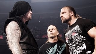 Undertaker Triple H and Shawn Michaels faceoff prior to WrestleMania Raw March 19 2012 [upl. by Anaujal642]