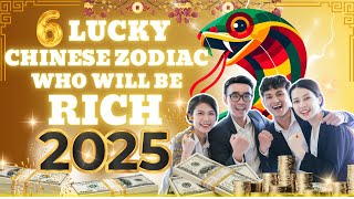 6 Luckiest Chinese Zodiac Signs That Will Be Rich In 2025  Ziggy Natural [upl. by Ellenehc]