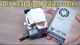 DIY Heat pipe peltier cooler Freezing test [upl. by Zielsdorf12]