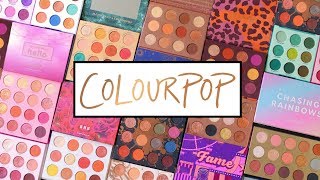 COLOURPOP EYESHADOW PALETTE COLLECTION  24 DIFFERENT REVIEWS [upl. by Anecusa]