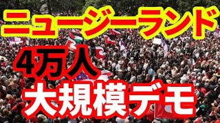 【ニュージーランド】4万人を超える大規模デモ！ここでも分断が起こっていた！ [upl. by Pelage156]