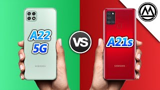 Samsung Galaxy A22 5G vs Samsung Galaxy A21s [upl. by Aihcropal]