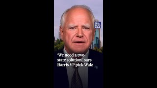 WATCH ‘We need a twostate solution’ says Harris VP pick Walz [upl. by Baese]