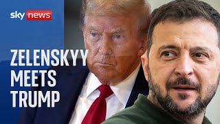 Donald Trump meets Ukrainian President Volodymyr Zelenskyy [upl. by Ohl]