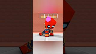 Monster School Zombie becomes SpidermanMinecraft animation minecraft shorts [upl. by Amick220]