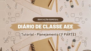 DIÁRIO DE CLASSE PROFESSOR AEE  2025 PLANEJAMENTO 1ª PARTE [upl. by Elvah]