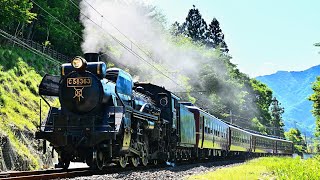 【C58 363】SLパレオエクスプレス【秩父鉄道】Kｰ9（CH‐2）門デフ装備4K60p JNR class C58 [upl. by Anwahsal]