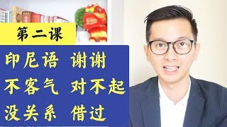 第二课 学习印尼语 學習印尼語 谢谢 不客气 对不起 没关系 劳驾 麦高朋 [upl. by Gavrah]