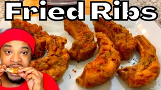 Deep Fried Ribs cooking ribs [upl. by Nnahgaem]