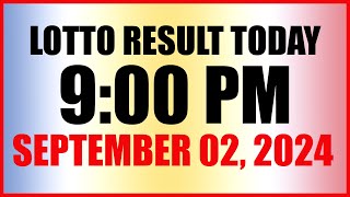 Lotto Result Today 9pm Draw September 2 2024 Swertres Ez2 Pcso [upl. by Bettina]