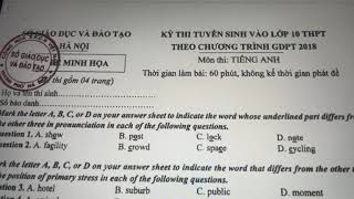 CHỮA ĐỀ MINH HOẠ TIẾNG ANH VÀO 10 HÀ NỘI 2025 THEO ĐỊNH HƯỚNG MỚI THÁNG 8 CÔ THU OANH [upl. by Flavio366]