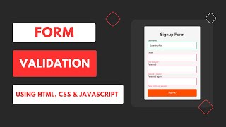 Form Validation using JavaScript [upl. by Kciv278]