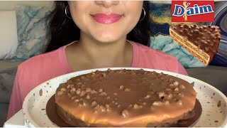 ASMR Daim Swedish Chocolate Cake with Crunchy Caramel Mukbang [upl. by Reivax207]