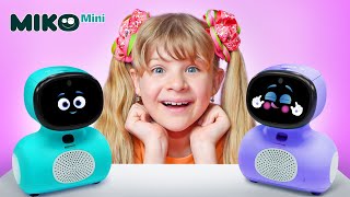 Miko Mini meets Diana and Roma  Smart Robot for Kids [upl. by Vasquez]