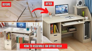 How To Assemble An Office Desk  Unboxing and setup office desk  Home office setup [upl. by Mackay]