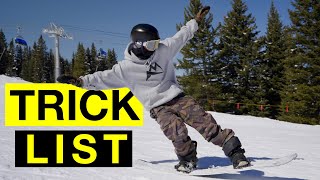 26 Snowboard TRICKS to Learn This Weekend [upl. by Oreste558]