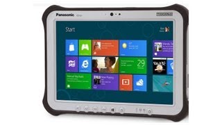 Panasonic Toughpad FZG1 Hands On Review Ruggedized Windows 8 Tablet [upl. by Ezar]