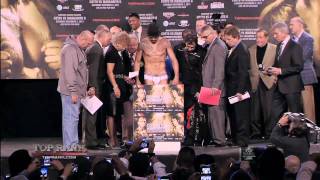 Antonio Margarito Weigh In  Cotto vs Margarito [upl. by Alracal]