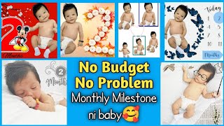 No budget No problem  DIY Monthly Milestone ni Baby  More Ideas na Here🥰 [upl. by Dasa]