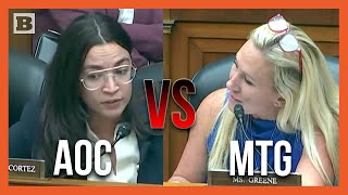 MTG and AOC Get into Heated Exchange During House Oversight Hearing [upl. by Annad]