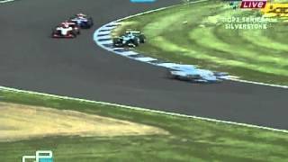 Lewis Hamilton vs Nelson Piquet Jr GP 2 Britain  Silverstone [upl. by Kremer]