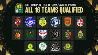 🔴 CAF Champions League 202425 Group Stage All 16 Teams Qualified [upl. by Odeen]