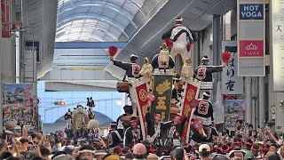 20240811 宮本町､五軒屋町【沼町入魂式 出迎え】地車曳行 やりまわし 令和六年八月十一日日 岸和田だんじり祭 旧市 [upl. by Odlawso]