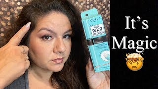 Loreal Magic Root Precision Gray Concealer Touch Up Temporary Color quotQuick fixquot [upl. by Naujet930]