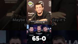 Usman Nurmagomedov Reacts to Khabib Umar and Himself Being a Combined 650 in MMA 🤯📈 [upl. by Aseyt]