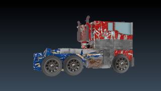 Optimus Prime Evasion Mode Rendered in Blender [upl. by Aneehsak]