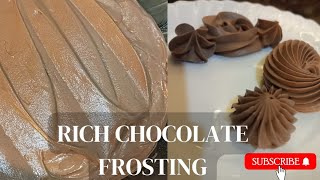 Rich Chocolate Frosting  Whipped Cream Frosting for Cake  Chocolate Whipped Cream Frosting [upl. by Jedidiah368]