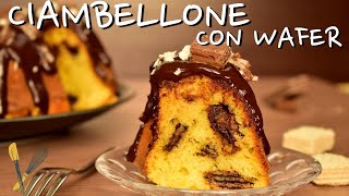 Ciambellone SOFFICISSIMO con wafer e glassa al cioccolato [upl. by Lyndel686]