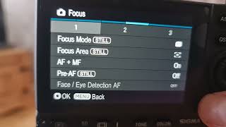 Sigma fp l menu settings [upl. by Zeculon267]