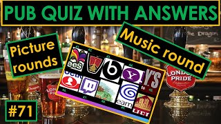 71 PUB QUIZ Music Picture and Connection rounds [upl. by Kcirdec]