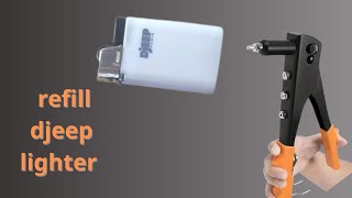 how to refill djeep lighter with rivet [upl. by Hsevahb333]