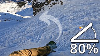 Hardest Ski Run in Europe  Grand Couloir Courchevel [upl. by Judye153]