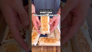 MacroFriendly High Protein Sheet Pan Breakfast Burritos shorts [upl. by Lavona]