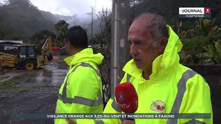 Tahiti et Moorea sous les eaux une vigilance orange émise [upl. by Salvay]