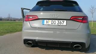 Audi RS3 8V Sound Audi Sport Klappenanlage  Schubabschaltung [upl. by Mureil]