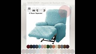 SEERCOVER  Housse de fauteuil relax en tissu Seersucker [upl. by Lyon705]