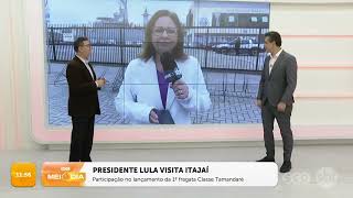 Presidente Lula visita Itajaí no lançamento da 1ª fragata Classe Tamandaré  Cotidiano SCC MeioDia [upl. by Domella]