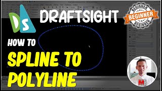 Draftsight How To Spline To Polyline [upl. by Assanav365]