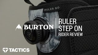 Burton Ruler Boa Step On 2018 Snowboard Boot Review  Tactics [upl. by Nebe485]