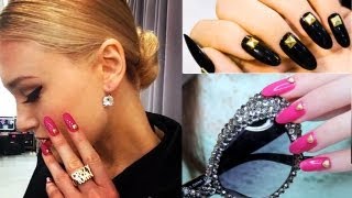 DIY Studded Stiletto Nails inspired by Kate Spade FW 2013​​​  MissJessicaHarlow​​​ [upl. by Longwood]