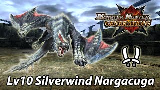 MHGen Lv10 Silverwind Nargacuga solo Adept Dual Blades  834 [upl. by Wenona]