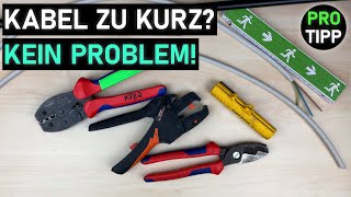 Kabel zu kurz Kabel einfach verlängern mit Schrumpfmuffe [upl. by Rhyner]