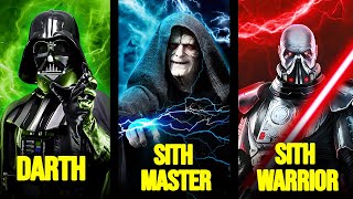 EVERY SINGLE Sith Lord TypeVariant Explained [upl. by Allx432]