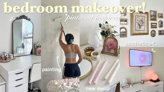 AESTHETIC BEDROOM MAKEOVER🎀🤍 pinterest inspired [upl. by Dadirac704]