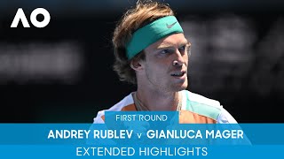 Andrey Rublev v Gianluca Mager Extended Highlights 1R  Australian Open 2022 [upl. by Ynnot]